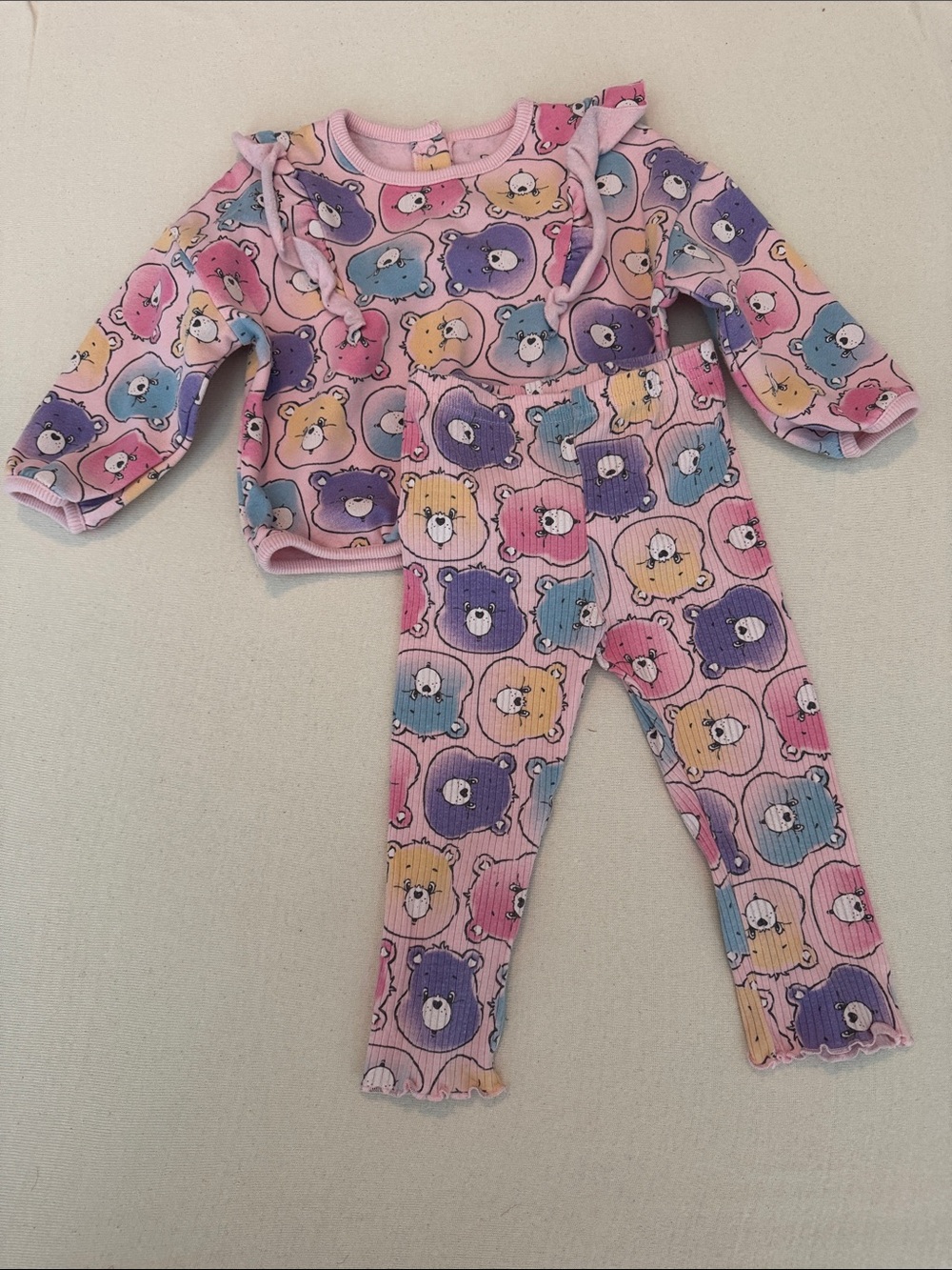 Care Bears Pink Multi-Color Bear Print Set